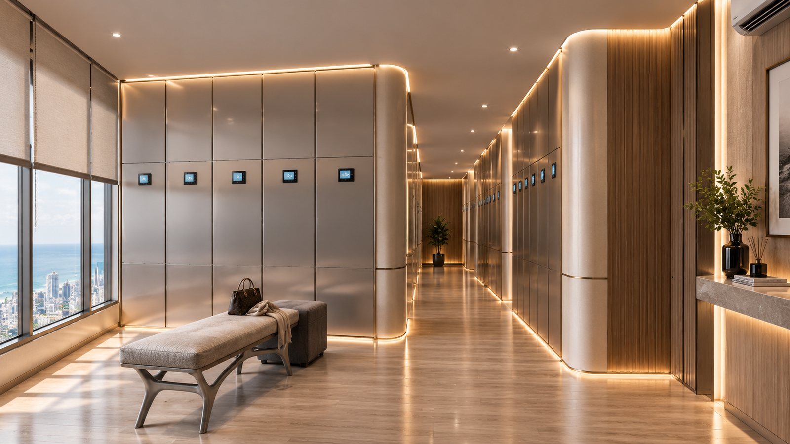 Smart parcel locker room